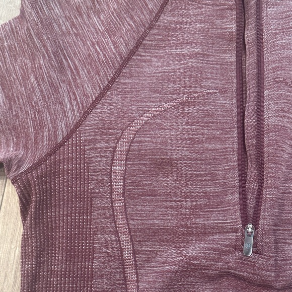 Lululemon Maroon Hooded half zip pullover size 6 - Picture 2 of 2